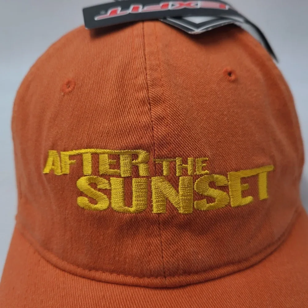 Vintage‎ After The Sunset Movie Promo Hat Flex Fitted 2004 Action Comedy Orange